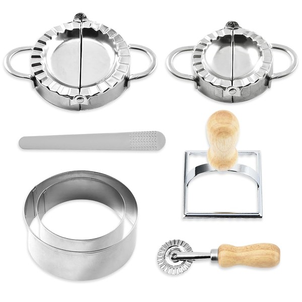 Bieiyhe Ravioli Maker Set, Stainless Steel, Dumpling Maker Set, Tortellini