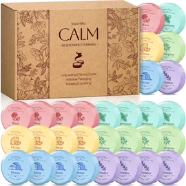 Shower Steamers 30 PCS with Individually Wrapped, Shower Bombs for Women with 6 Rich Scents, Rose Peppermint Citrus Eucalyptus Ocean Lavender, Valentines Birthday Mother's Day Present for Mom Wife Men