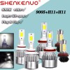 SHENKENUO 6X LED headlight bulbs High LOW Beam Fog Light