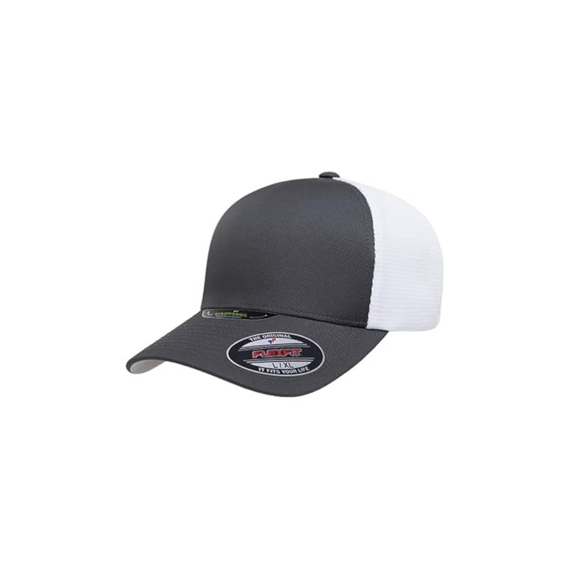 Flexfit Unisex Melange Unipanel Trucker Cap Baseball Cap, Anthracite/white