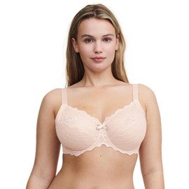 Chantelle Women's Rive Gauche Full Coverage Unlined Bra, Black, Rose Petal Nude, 36C