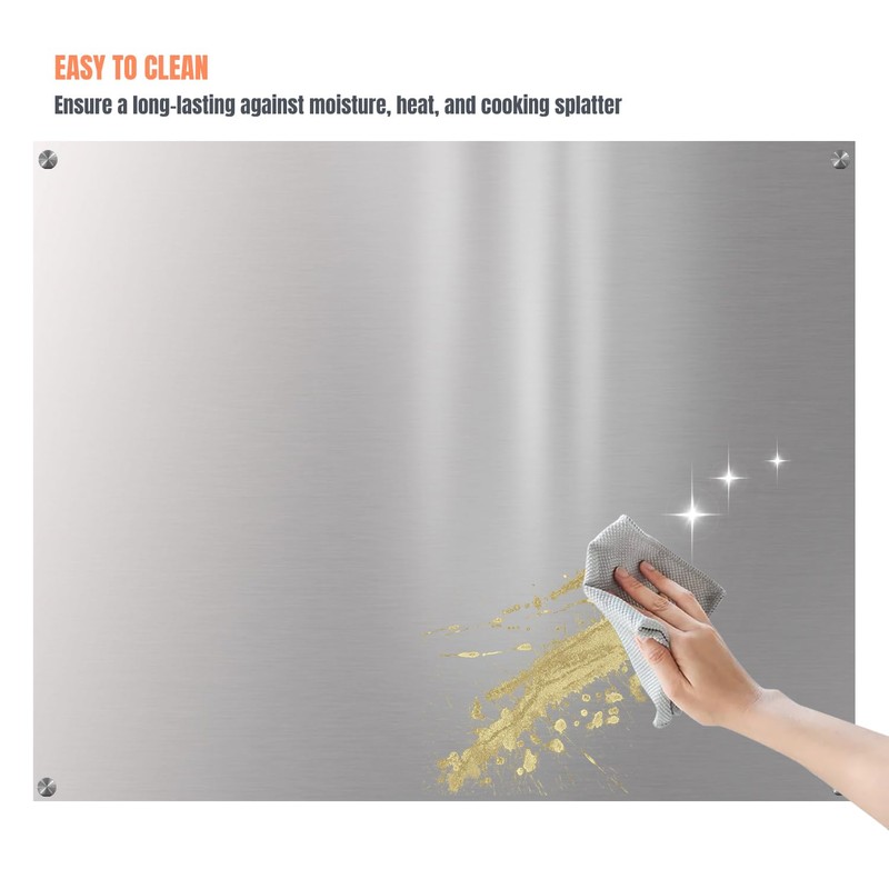 24" By 30" Stainless Steel Stove Backsplash, Reversible Ultra Flat