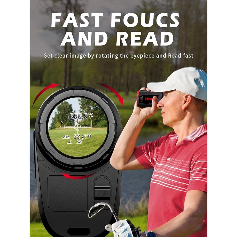 Range Finder Golf, L8star Golf Rangefinder with Slope Switch, Slope
