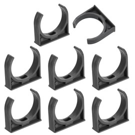 sourcing map 8Pcs PVC Water Pipe Clamps Clips, U-Shaped Tubing Hose Buckles, Irrigation Tube Holder for 50mm OD for TV Trays Tube Hose Hanger Support Tubing, Gray