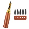 Mnuizu Adjustable Japanese Screw Punch, Screw Hole Punch, 6 Tip