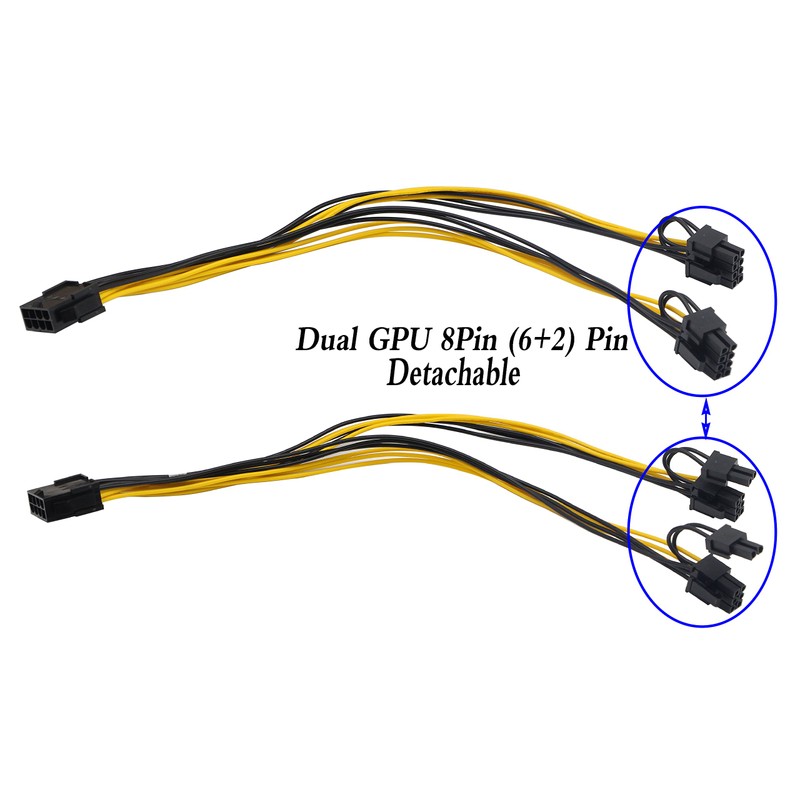 zdyCGTime 2 Pack 8 Pin PCI-E PCI Express Graphics Video