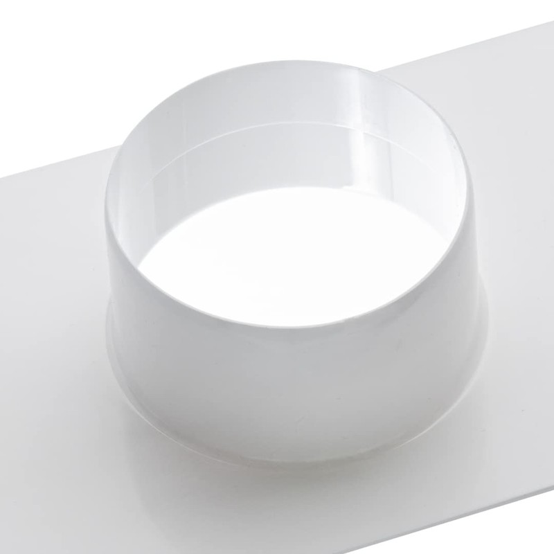 100mm / 4 Inch Straight Duct Connector with Flange -