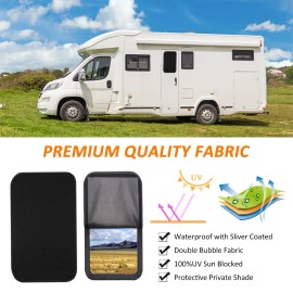 Unbranded 2PCS 16x25" RV Door Window Sun Shade Blackout Camper Privacy Door UV Protection