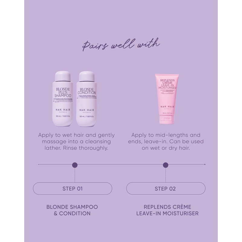 NAK Hair Blonde Plus Shampoo 350ml