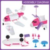 Pink Airplane Model Toy Transport Cargo Playset Children's Educational Toys