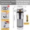 Pack of 2 Sink Plugs for 34-40 mm, Pop-Up Drain