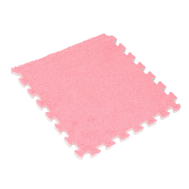 10pcs Plush Foam Floor Mat Thickened Cuttable Interlocking Carpet Tiles