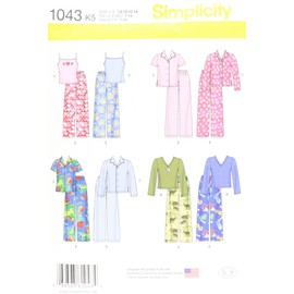 Simplicity Children's Matching Pajamas Sewing Pattern, Sizes 7-14