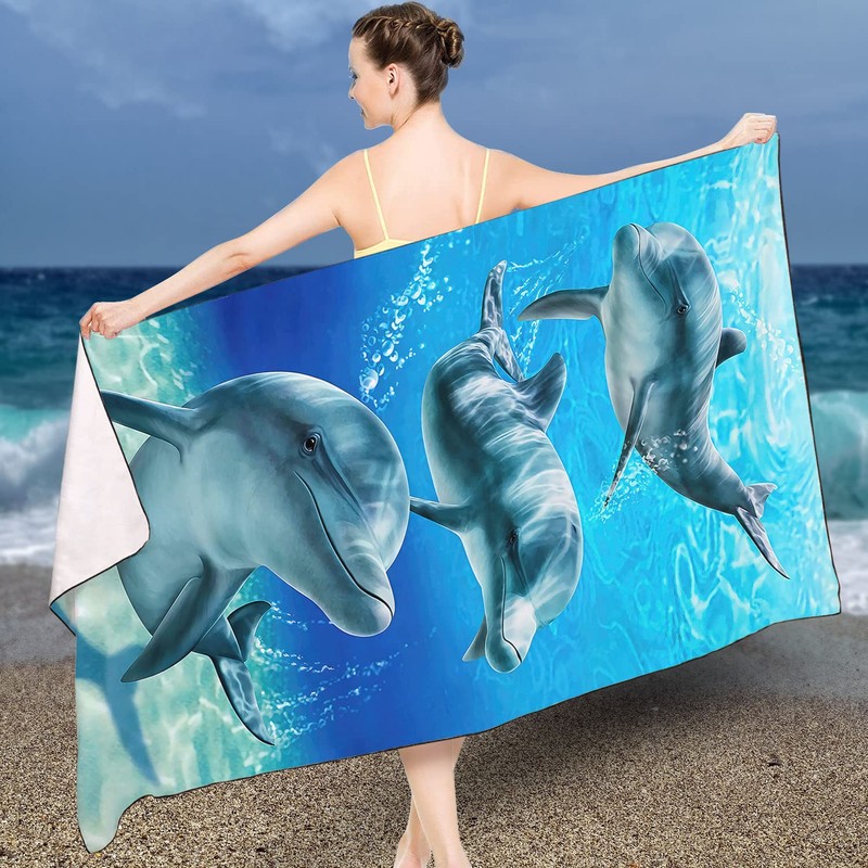 Zomer Beach Towel Large 90 x 180 cm Quick-Drying Microfibre