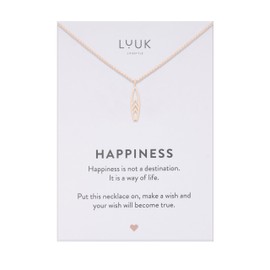 LUUK LIFESTYLE Modern Stainless Steel Necklace with Pendant, 50 cm Adjustable Length, Jewellery Gift for Best Friend, Silver, Stainless Steel