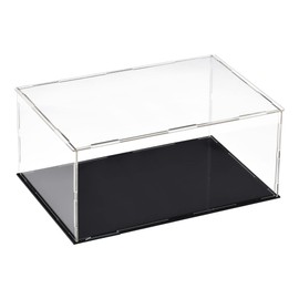 sourcing map Acrylic Clear Display Case Box Dustproof Protection Showcase Cube Collectibles Show Box 11.8x7.9x5.9inch