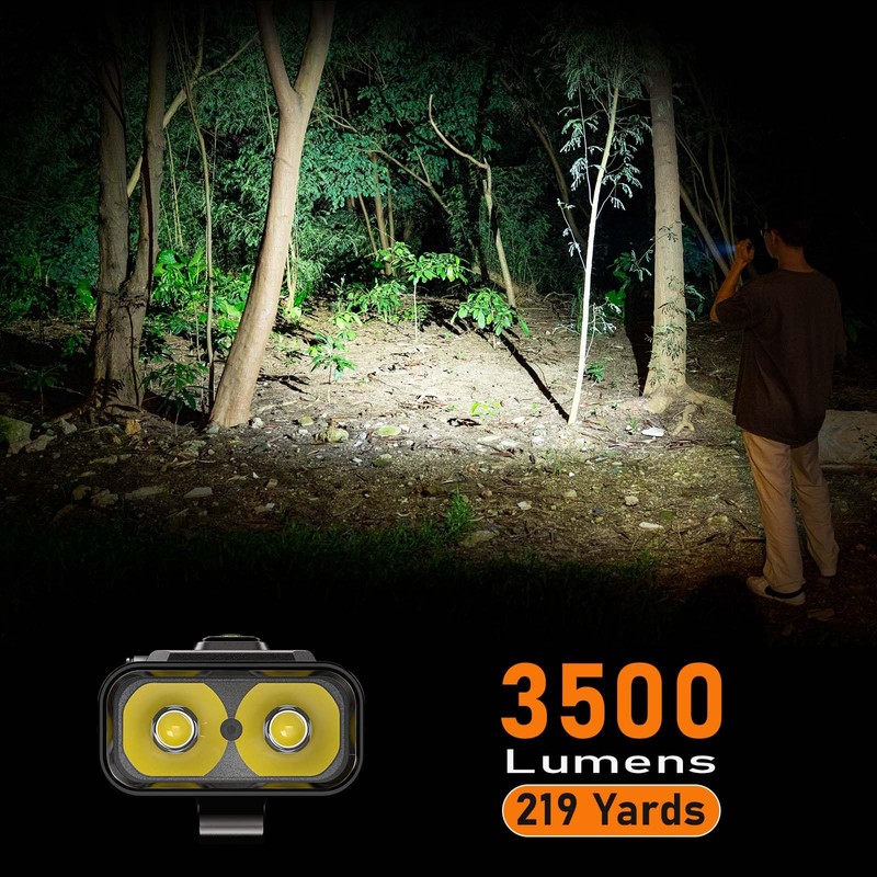 RovyVon E90 USB-C Rechargeable EDC Flashlight, 3500 Lumens Flat Flashlight