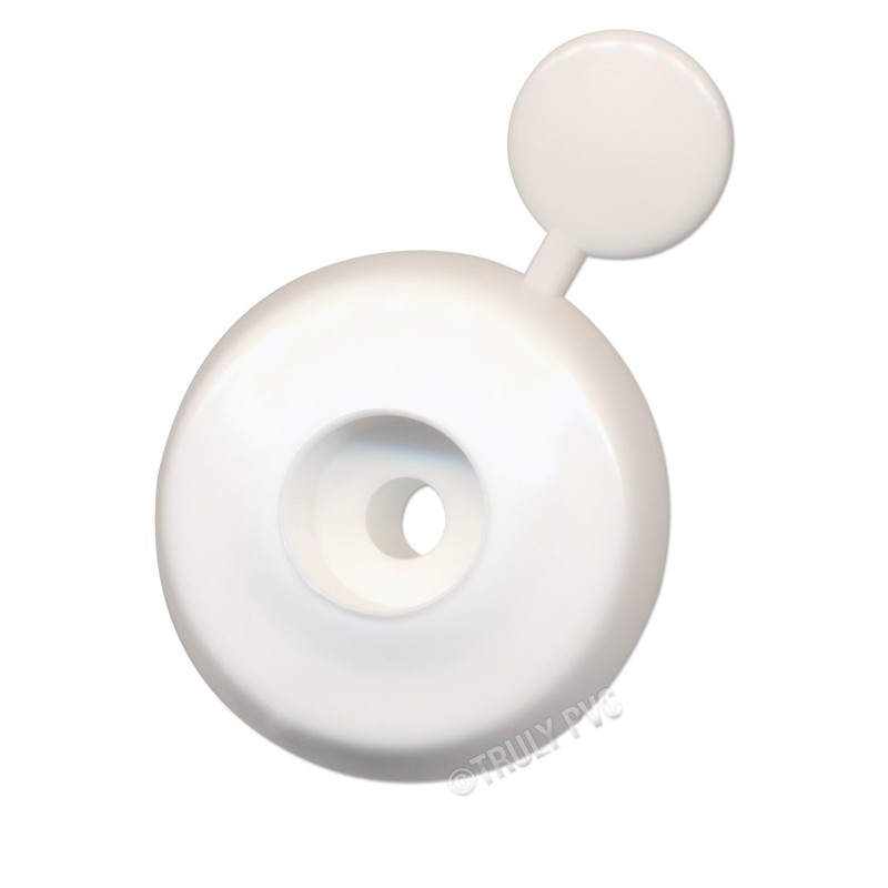 10 x White 25mm Thick Polycarbonate Sheet Fixing Buttons to
