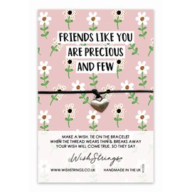 Wish String Bracelet Friends like you are precious and few - Wish Strings Wish Bracelet, Make a Wish, Thoughtful Gift, Letterbox Gift, Gift for Friends, Friendship bracelet