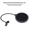Shield Mic Filter, Gooseneck Noise Reducing Microphone Pop Filter, Protective