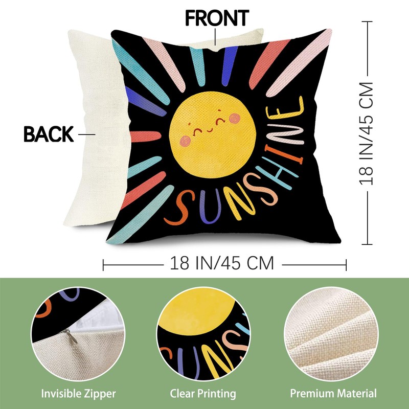 Fjfz Back to School Classroom Decorative Throw Pillow Covers 18