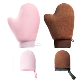 JCUGSBS Set of 4 Self-Tanning Glove Applicator Set, Mini Self-Tanning Back Lotion for Back, Self-Applicator, Works with Self-Tanning Gloves When Applying Tanning Lotion