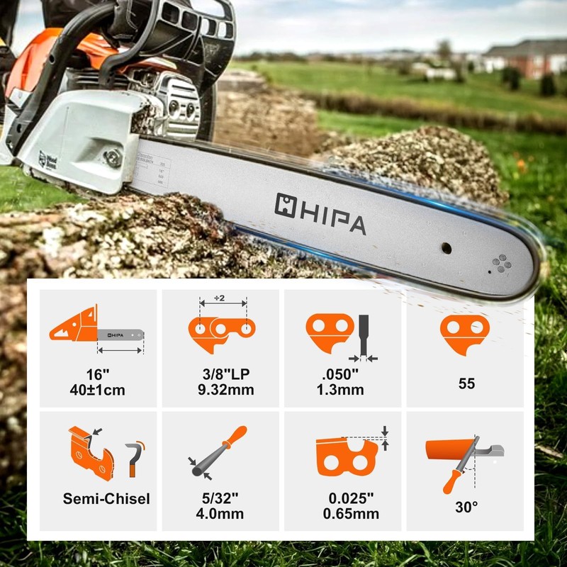 Hipa 16 Inch MS210 Chainsaw Chain for 021,MS192, MS210, MS211