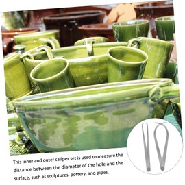 KICHOUSE 2-Piece Aluminum Outside Caliper Set for Precision Measurement in Sculpture and Carving 6-inch Length