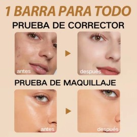 Base En Barra Corrector Facial Doble Punta Con Brocha 20g