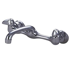 8 in. Proseal Adjustable Centers Wall Mount Kitchen Faucet Polished Chrome