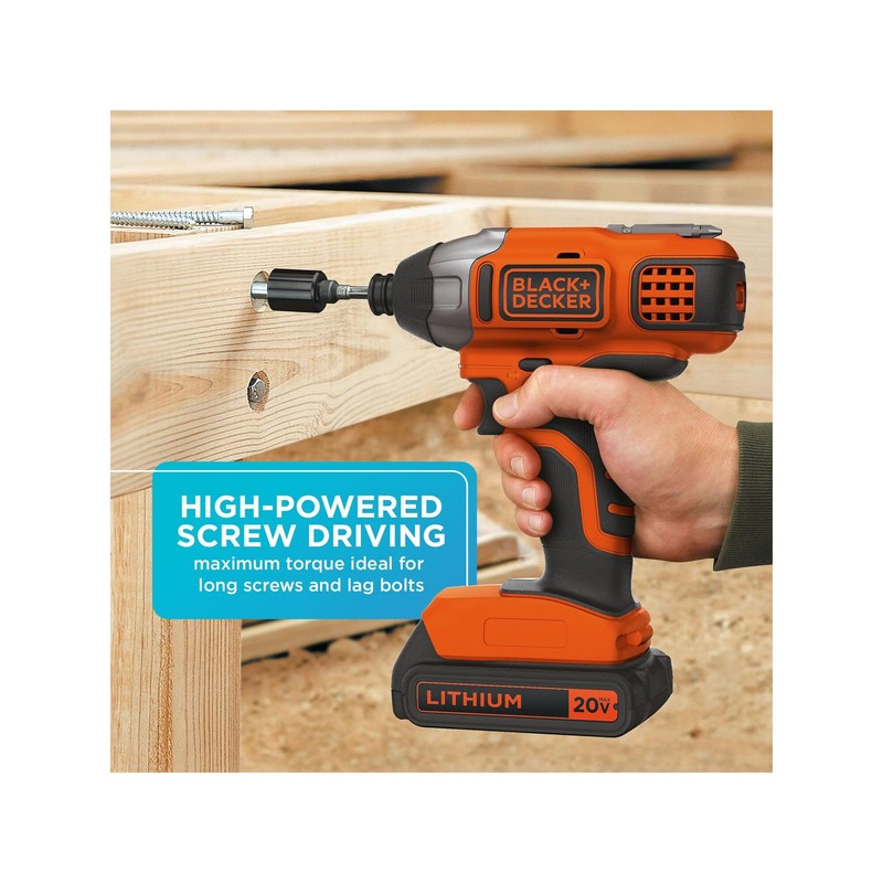 BLACK+DECKER 20V MAX* POWERCONNECT 1/4 in. Cordless Impact Driver Kit
