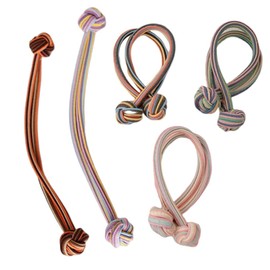 Ouliget Knotted Button Hair Tie Set,Knot Scrunchies Elastic Rubber Band Hair Ropes for Women,High Ponytail Tie Hair Rope Stretchy Thickened Durable for Thick and Long Hair,5Pieces