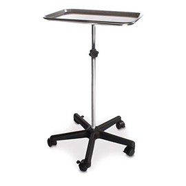 DUKAL 4365 Tech-Med Instrument Stand, Mobile Base, 20" Base Width, 19-1/2" Depth, Secure Height Adjustments 28"-48"