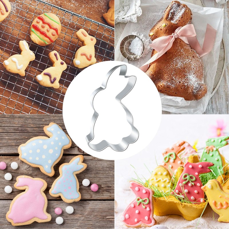 Easter Bunny Cookie Cutter 12.5/8.5/6.5 cm, Easter Cookie Cutter Rabbit