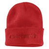 Carhartt Men's Knit Insulated Logo Graphic Cuffed Beanie, Red Barn