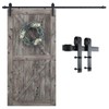 SMARTSTANDARD 7FT Sliding Barn Door Hardware Kit, Heavy Duty Track-Smoothly
