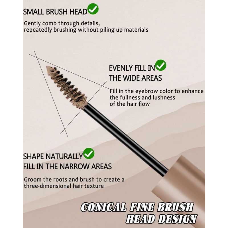 Eyebrow Colour Gel, Pack of 2, Pink Waterproof Mascara for