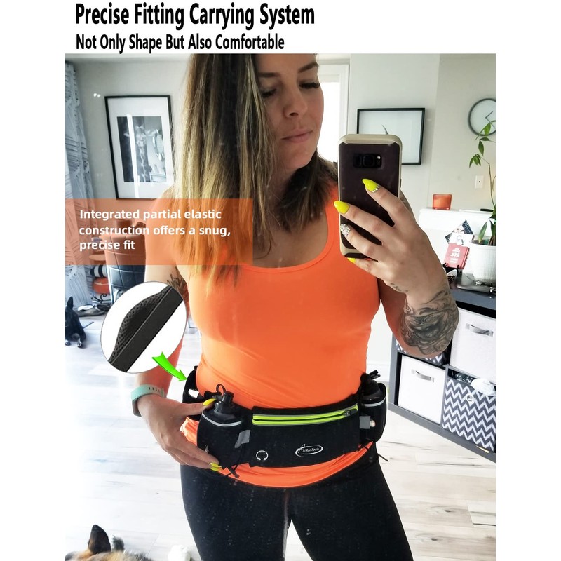 AiRunTech Hydration Running Belt with Water Bottle,Running Fanny Pack for