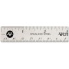 NoBrand 10414 Stainless Steel Metal Ruler with Non-Slip Cork Base,