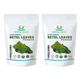 Herbal Magic's Pure & Natural Betel Leaf Powder (Paan) Natural Dried Powder for Super Smoothie, Shake, Juice -Whole Leaves Used - Free from Fillers & Preservatives - 100g