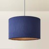 MiniSun | Small Modern Navy Blue Velvet Drum Light Shade
