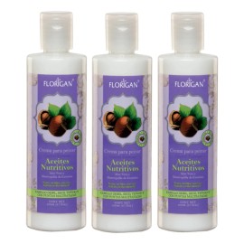 3 Crema Para Peinar Aloe Vera Castañas Nutritivo Florigan