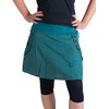 Vishes - Alternative Clothing - Embroidered Cotton Skirt with Flowers,