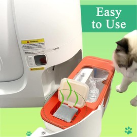 PurifyLogix 12 Pack Odor Eliminator for PuraMax Self-Cleaning Cat Litter Box, Natural Activated Charcoal Filters Refills, Cat Toilet Odor Control Replacement for Automatic Litter Box