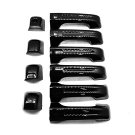 Trim Illusion Snap On Gloss Black Car Door Handle Cover Trim Accessories Compatible with Ram 1500 2019-2024 with or Without Smart Key, DH6296BLK