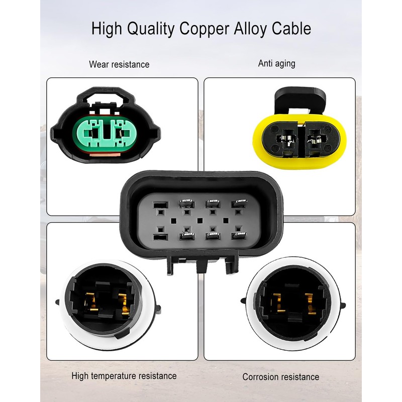 2Pcs Headlight Wiring Harness Assembly Fit for Chevy Silverado GMC