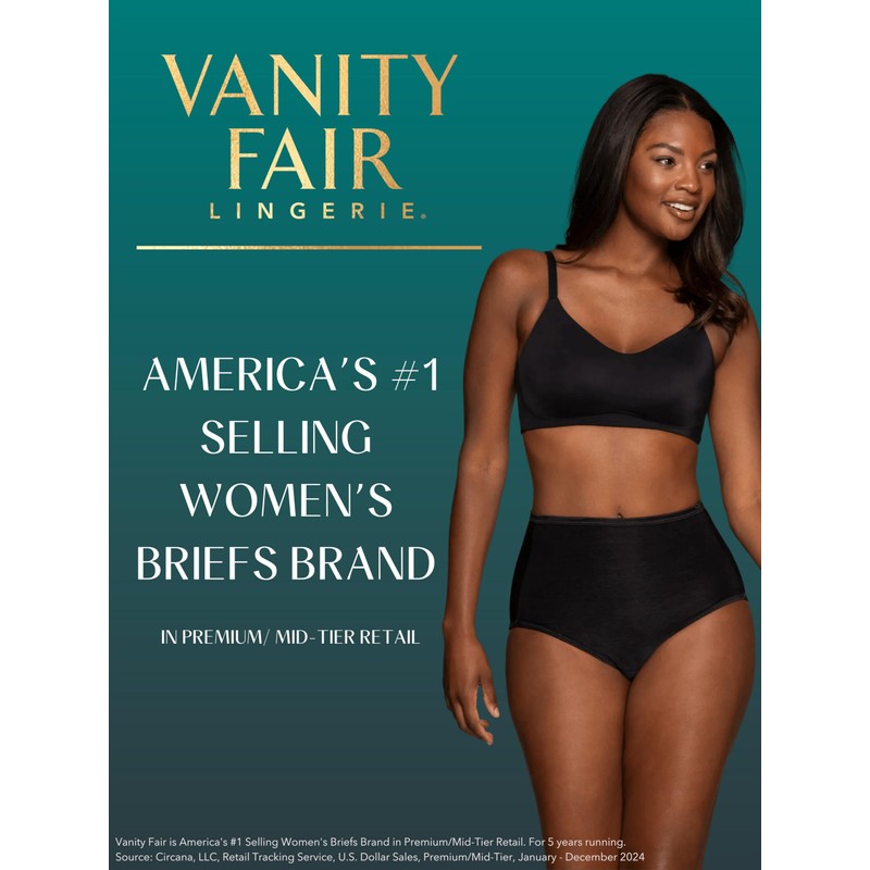 Vanity Fair Women's High Waisted Underwear, Full Coverage Ladies Panties,