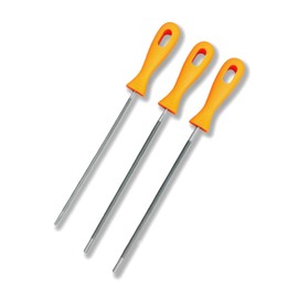 YiiSeeJo 3 Pcs Chainsaw Chain Sharpening File (5/32, 7/32, 3/16 inch), Steel Round Chainsaw Chain Sharpening File Set