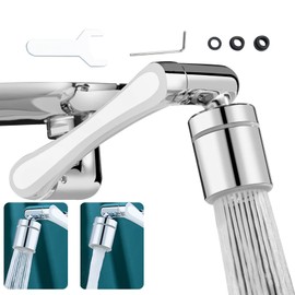 1440° Rotating Multifunctional Extension Tap, Tap Extension Attachment with 2-Way Adjustable for Kitchen Bathroom, Swivel Tap Aerator, Universal Tap Connection