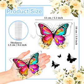 Inspirational Home Office Desk Decor for Women Motivational Desk Decor Art Acrylic Plaque Vintage Butterfly Decor Acrylic Sign Gift for Boss Colleague Friend Coworker Cheer Up Gifts